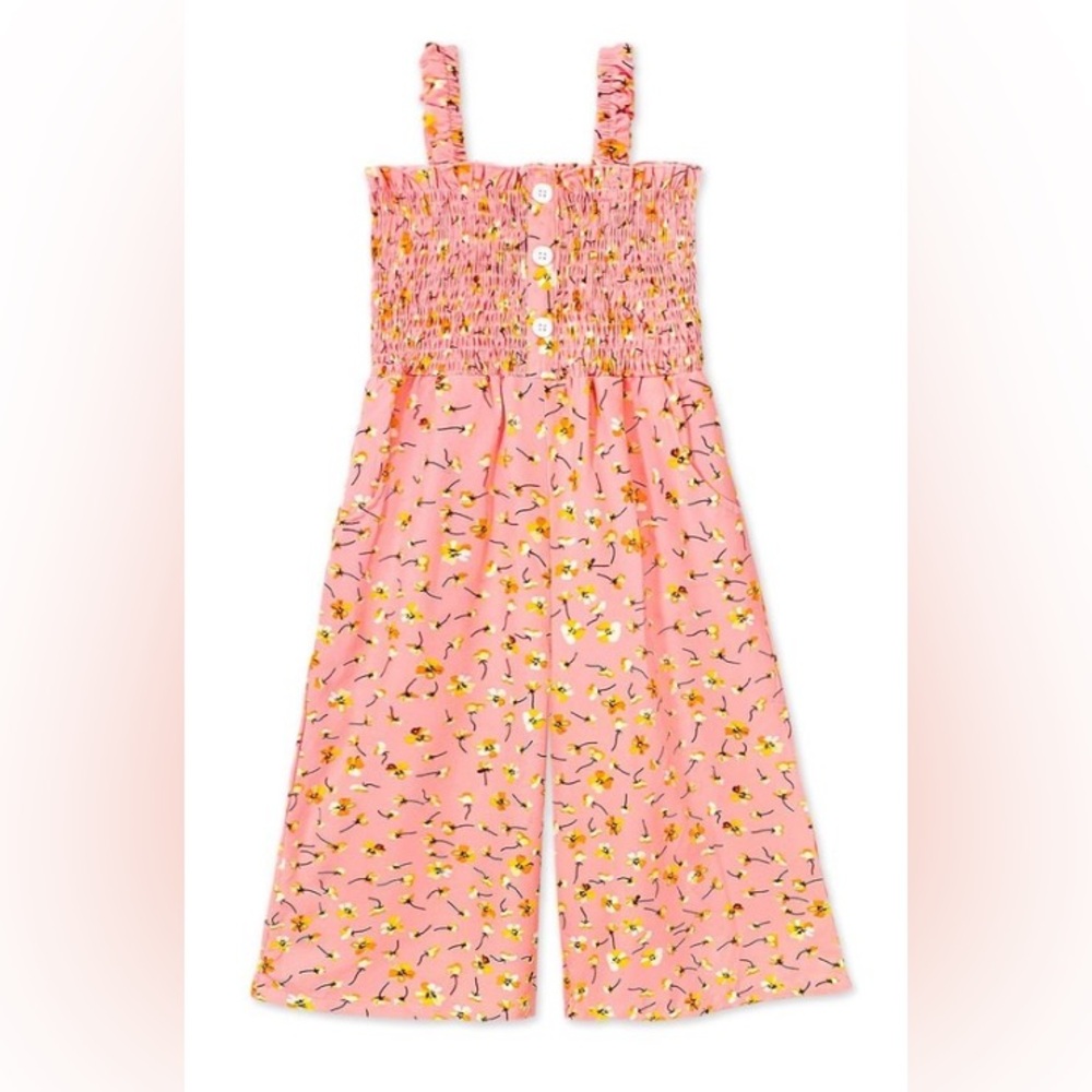 Coral Floral Romper